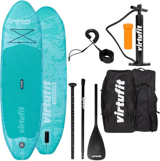 Virtufit Aufblasbar SUP Board mit Länge 2.75m Türkis