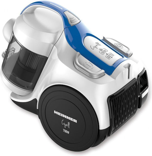 Heinner HVC-MC700WB Ηλεκτρική Σκούπα 700W με Κάδο 2lt Λευκή