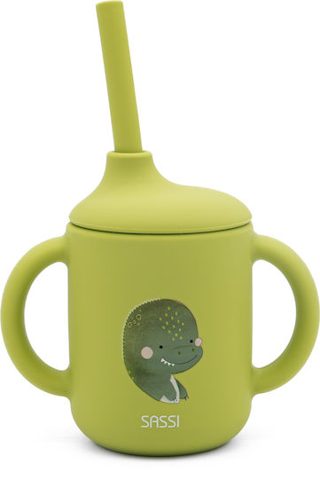 Sassi Junior Pahar pentru Copii din Silicon Verde 120ml pentru 6luni+