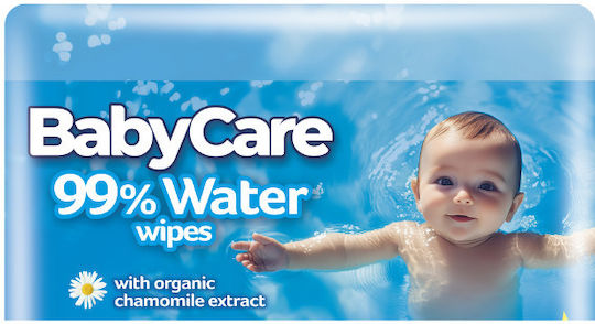 BabyCare 99% Water Baby Wipes with 99% Water Alcohol-Free & Parabens Free 72pcs