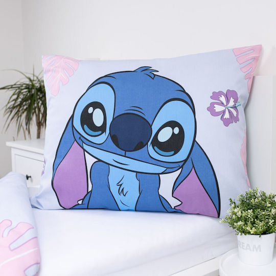 Disney Lilo And Stitch Set Kids Duvet Cover Single with Pillowcase Cotton Purple 140x200cm