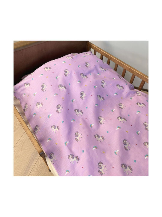 Unicorn Παιδική Παπλωματοθήκη Μονή Unicorn 100x140εκ.