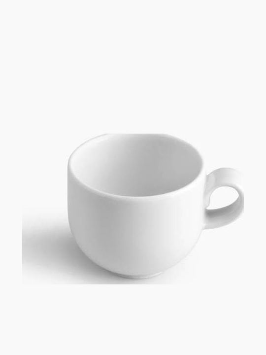 Ionia Plus Tasse Kaffee aus Porzellan Weiß 100ml