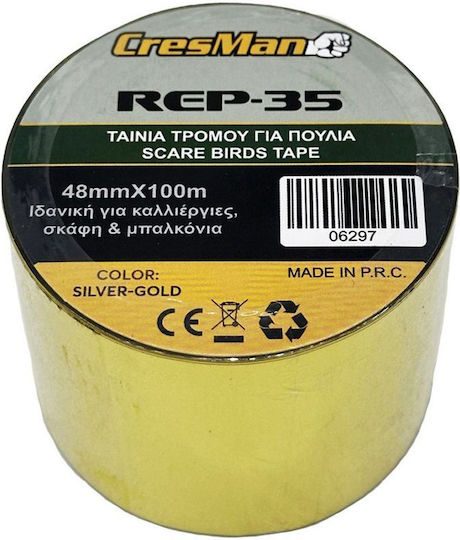 06297 Silver Repellent Tape Birds 100x0.05m