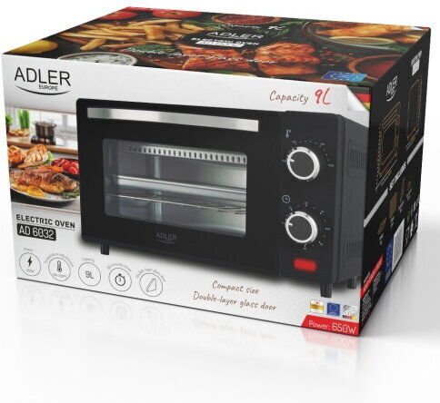 Adler Electric Countertop Oven 9lt Without Burners