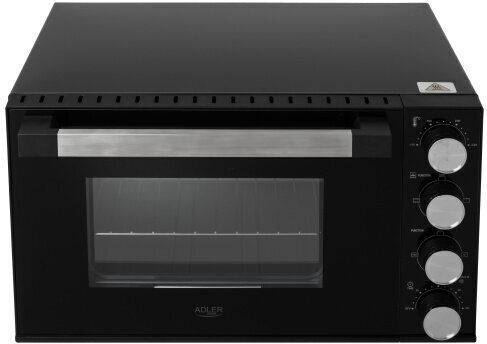 Adler Electric Countertop Oven 30lt Without Burners Black
