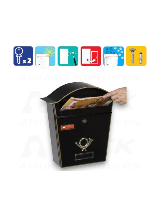 Viometal LTD Vienna 5001 Outdoor Mailbox Inox Cypress 35.5x10x37cm