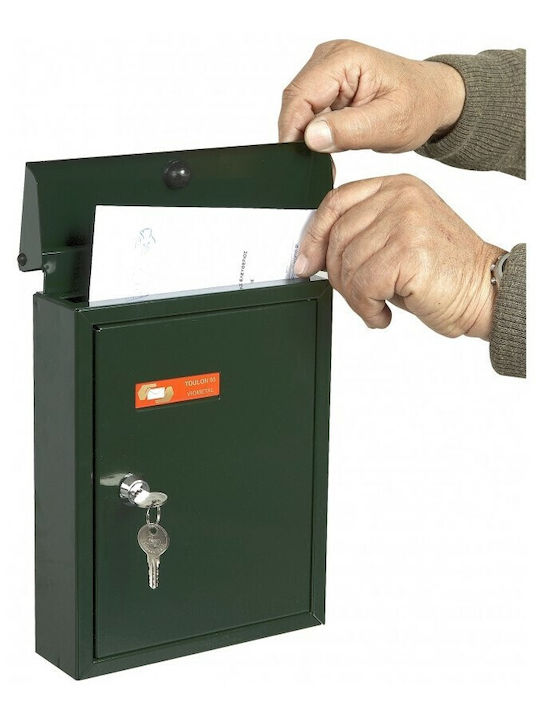 Viometal LTD Toulon 95 Outdoor Mailbox Metallic in White Color 21x7x27cm