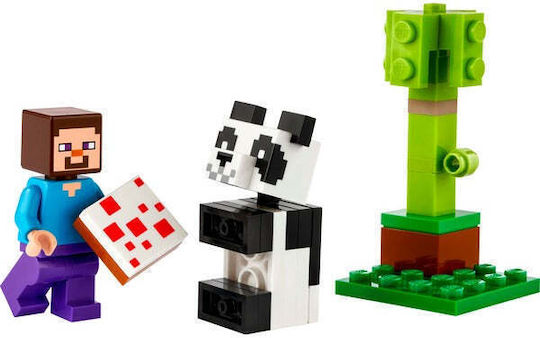 LEGO Minecraft Steve & Baby Panda για 6+ Ετών