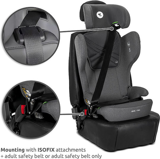 Lorelli Rigel Детско Столче за Кола High-back Booster i-Размер с Isofix Черно 15-36 кг