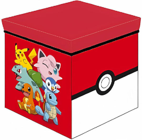 Pokemon Παιδικό Σκαμπό με Αποθηκευτικό Χώρο από Ύφασμα 30x30x30cm