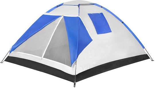 Sommer Campingzelt Iglu Blau Für 4 Personen 240x210x130cm