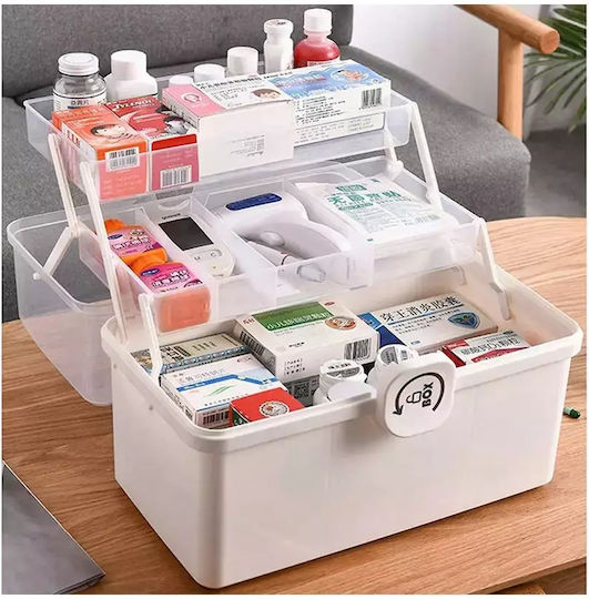 Plastic First Aid Box with Lock & with Equipment