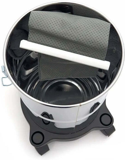 HBM Machines Wet-Dry Vacuum Cleaner 1000W with Plastic Drum 15L Grey