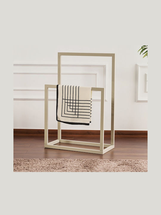 Aithrio Κρεμάστρα Δαπέδου από Μέταλλο Μπεζ 60x60x90cm