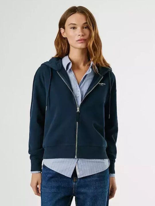 Women's Sweatshirt Jacket Hooded Blue