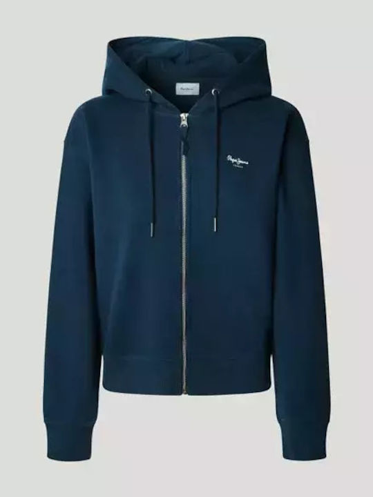 Women's Sweatshirt Jacket Hooded Blue