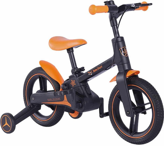 Bebe Stars Speedy 12" Kids' City Bike 4 in 1 Orange
