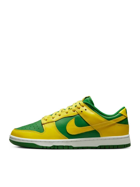 Dunk Low Retro Sneakers Apple Green / Yellow Strike White