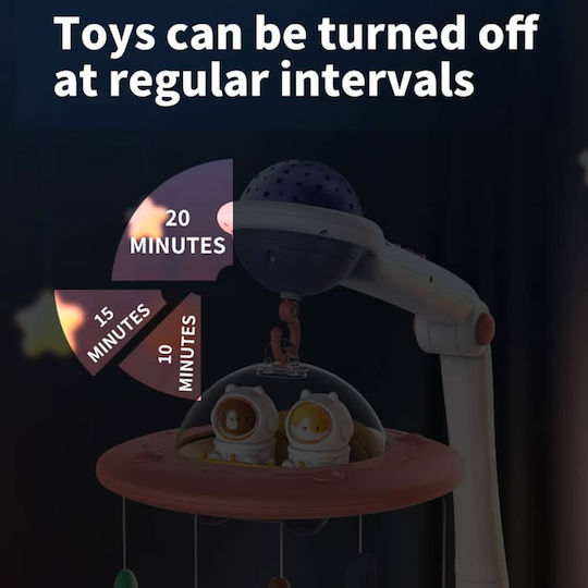 Bebe Stars Mobile for Cot with Music Spaceship for Newborns