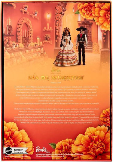 Barbie Dia De Los Muertos Колекционерска Кукла за 6+ години+ години