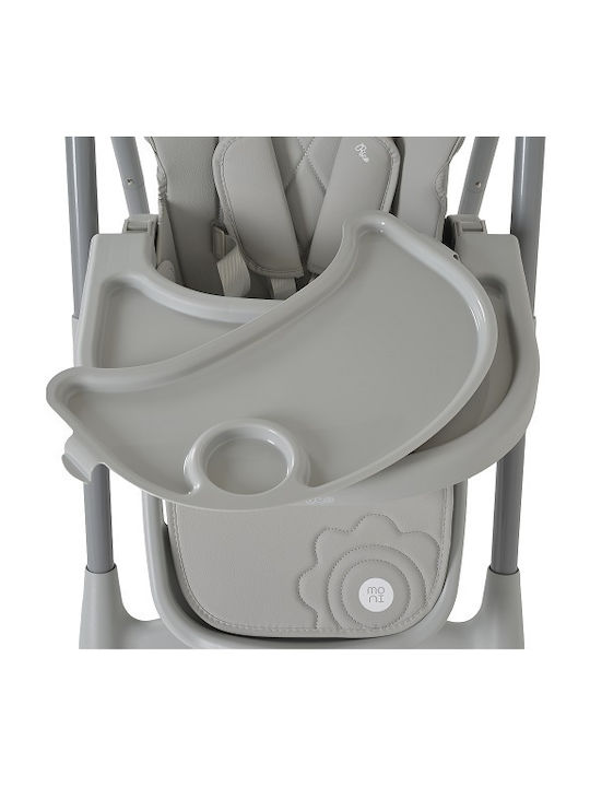 Moni Rico Foldable Baby Highchair With Adjustable Height Gray