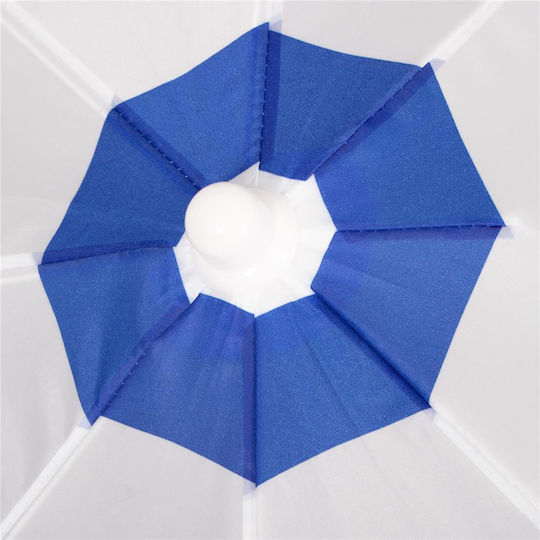 Umbrelă Pliabilă Plajă Diametru 1.8m Albastră