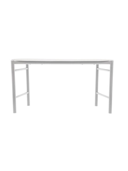 Foldable Dining Room Metallic Chair Soft Grey 90x33x45cm
