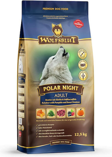 Wolfsblut 12.5kg Dry Food Grain-Free & Gluten-Free for Adult Dogs with Reindeer, Pumpkin and Potatoes