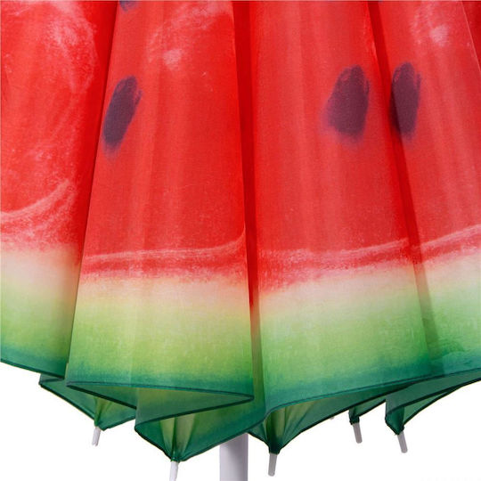 Umbrelă De Plajă Pliabilă Cu Diametru De 1.8m Multicoloră