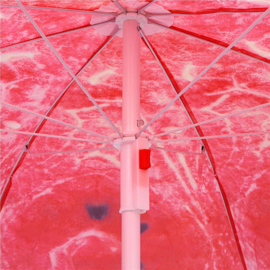 Umbrelă De Plajă Pliabilă Cu Diametru De 1.8m Multicoloră