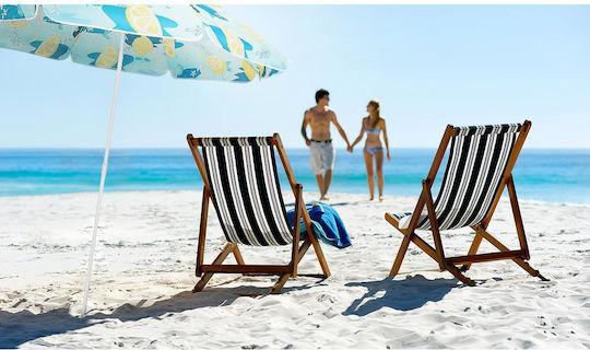 Faltbarer Strandsonnenschirm Mit 1,6m Durchmesser Blau