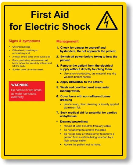 Σήμα Ασφαλείας First Aid Electric Shock V28