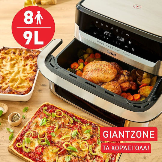 Tefal Easy Fry Friteuză cu aer cu Coș Detașabil Dublu 9lt Negru