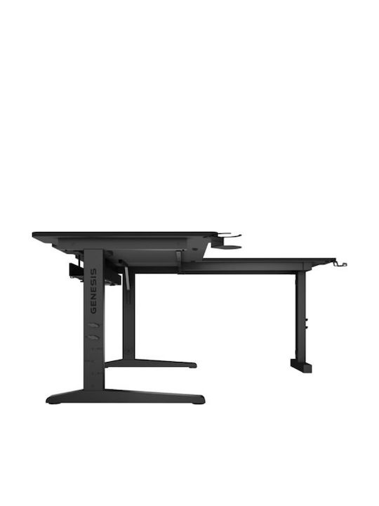 Birou Colțar Holm Modular Din Lemn Negru 155x160x70cm