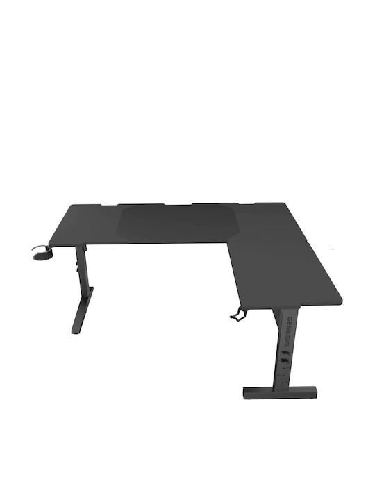 Birou Colțar Holm Modular Din Lemn Negru 155x160x70cm