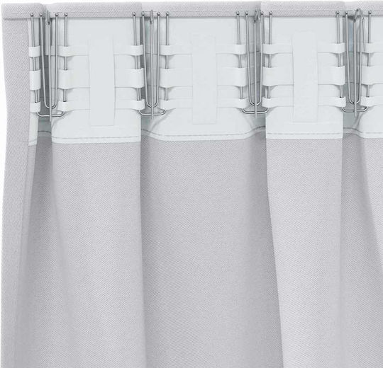 vidaXL vidaXL Vorhänge Fenster mit Bleistiftfalten Grau 140x175cm