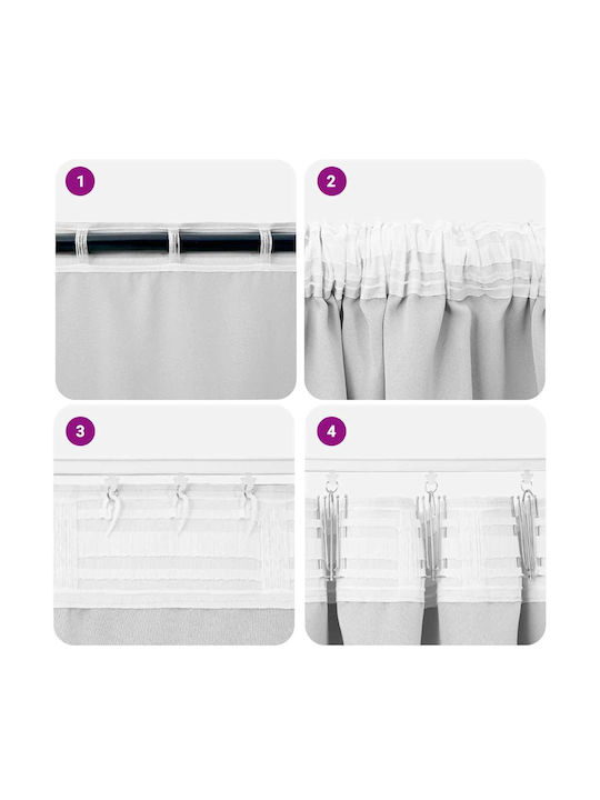 vidaXL vidaXL Vorhänge Verdunkelung Fenster mit Bleistiftfalten Grau 140x175cm
