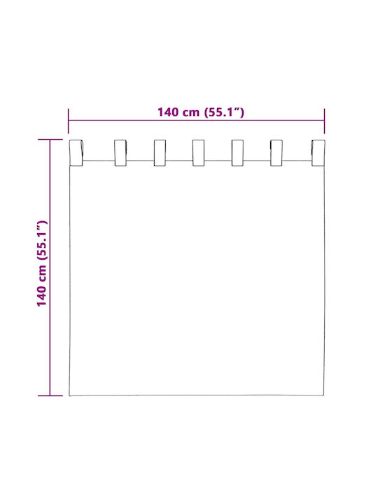 vidaXL Set Green Window Blackout Curtains with Tab Top 140x140cm