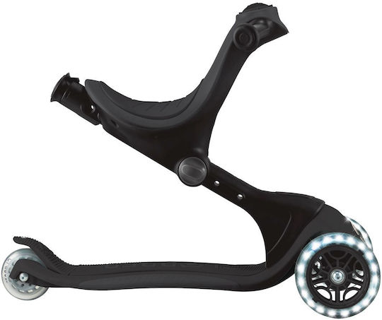Globber Kinderroller Klappbar Go Up Deluxe Fantasy Lights 3-Rad mit LED-Beleuchtung für 15 Monate Schwarz