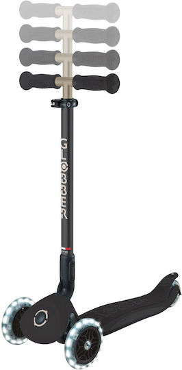 Globber Kinderroller Klappbar Go Up Deluxe Fantasy Lights 3-Rad mit LED-Beleuchtung für 15 Monate Schwarz