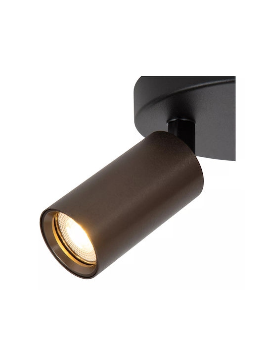 Lucide Lightning Ritmo Τριπλό Σποτ με Ντουί GU10 σε Καφέ Χρώμα
