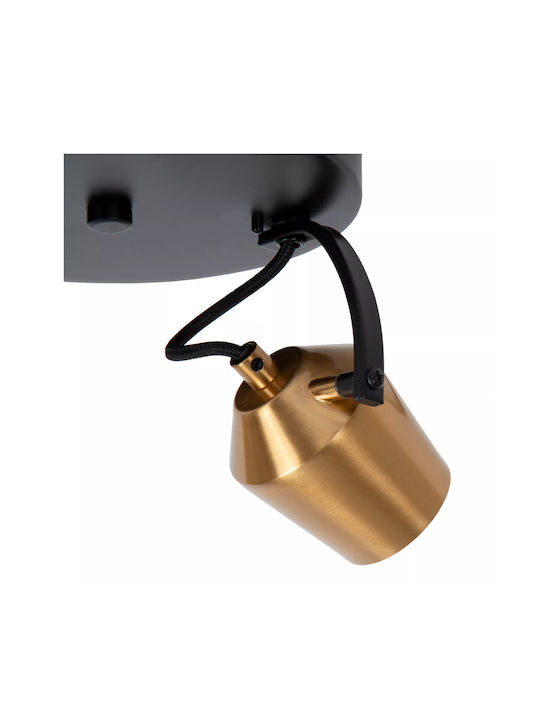Lucide Lightning Emile Διπλό Σποτ με Ντουί GU10 σε Χρυσό Χρώμα
