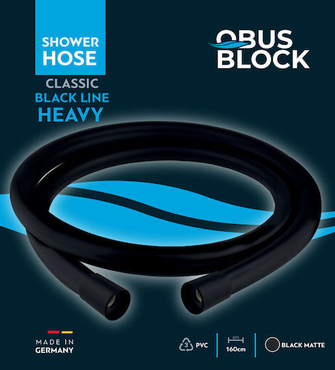 Obus Block Plastic Shower Hose Black 160cm