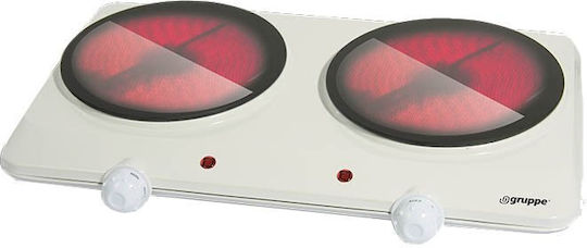 Gruppe HP 202T6 Countertop Burner Keramik Double Weiß