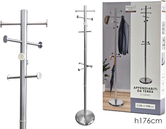 Καλόγερος Μεταλλικό Ασημί 29x29x176cm Καλόγερος Μεταλλικό Ασημί 29x29x176cm