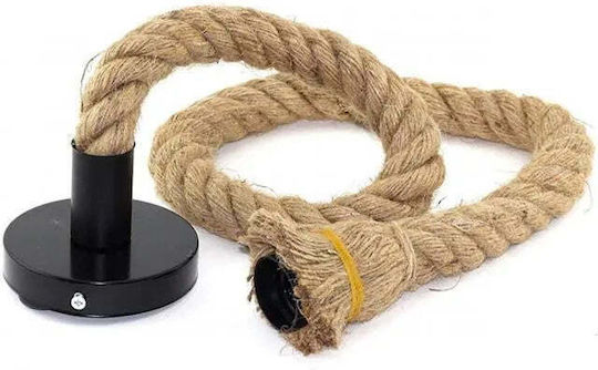 Alista Home Pendant Light Black with Rope for Socket E27