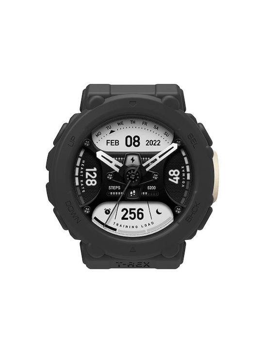 Защитно Покритие Силиконов Калъф в Черен цвят за Amazfit T-Rex 2 Спортен часовник