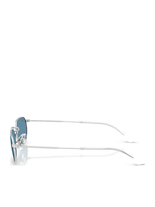 Ray Ban Unisex Ochelari de soare cu Argintiu Cadru și Albastru deschis Oglindă Lentilă