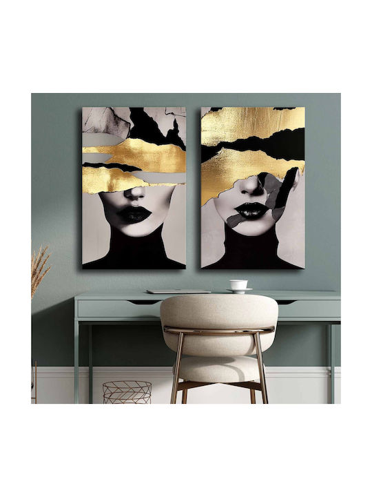 HomeMarkt Series Gobi Twofold Painting on Canvas 45x70cm